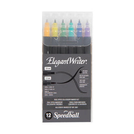 Speedball - ElegantWriter Dual Tipped Calligraphy Marker 12pz Set