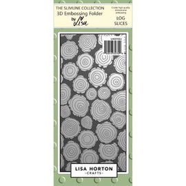 Lisa Horton - LOG SLICES 3D Embossing Folders - 4 x 8 in