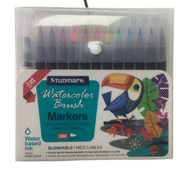 Studmark - Watercolor Brush Markers - 12 colores
