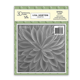 Lisa Horton - SPIRAL LEAF 3D Embossing Folders - 6x6 in