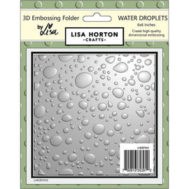 Lisa Horton - WATER DROPLETS 3D Embossing Folders - 6x6 in