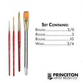 Princeton -  HERITAGE Watercolor Brushes Set - 4 pz