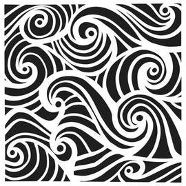 Crafter's Workshop - Stencil Swirling Waves - 6x6