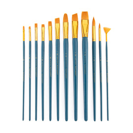 Royal & Langnickel - Gold Taklon Brush Set (mango largo)