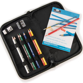Royal & Langnickel - Essentials Keep 'N Carry Watercolor Pencil Set