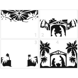 Crafter's Workshop - Nativity Scene Stencils - 8.5x11