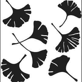 Crafter's Workshop - Stencil Mini Ginkgo Leaves - 6x6