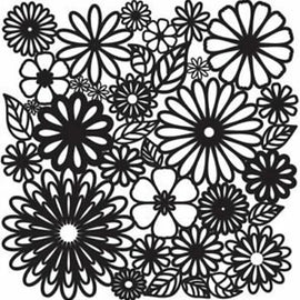 Crafter's Workshop - Stencil Mini Flower Frenzy- 6x6