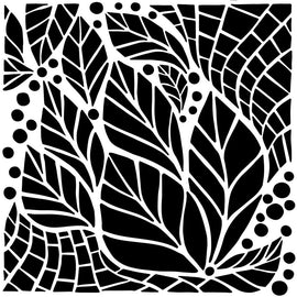 Crafter's Workshop - Stencil Abstrac Leaves - 6x6