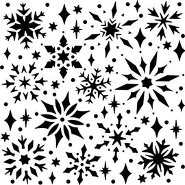 Crafter's Workshop - Stencil  Snowflake Sparkles- 6x6