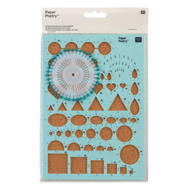Rico Design - Quilling Stencil & Cork Plate