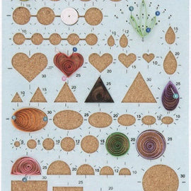 Rico Design - Quilling Stencil & Cork Plate