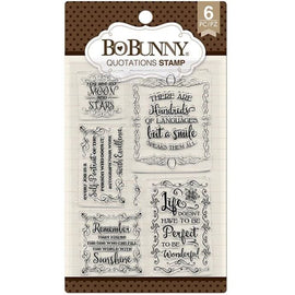 Bo Bunny - Quotations Stamp 4x6 - 6 pz