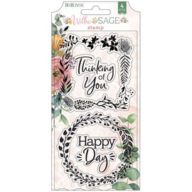 Bo Bunny - Willow & Sage Stamp 4x6 - 4 pz