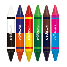 Keyroad - Duo Colour Wax Crayon - 12 colores