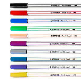 Stabilo - Pen 68 Brush Tip - 10 colores