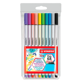 Stabilo - Pen 68 Brush Tip - 10 colores