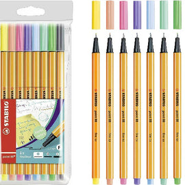 Stabilo - Point 88 Fineliner - Pastel 8 colores
