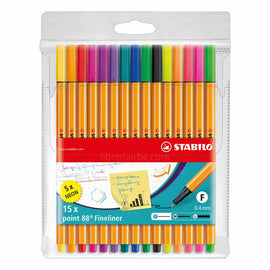 Stabilo - Point 88 Fineliner - 15 colores