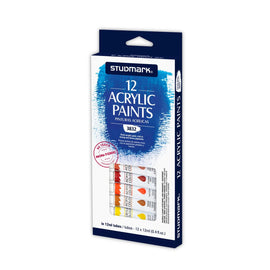 Studmark - Set de Pintura Acrilica 12 tubos - 12 ml