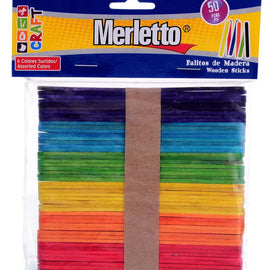 Merletto - Palitos de Paleta - 50 pz