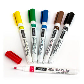 DecoArt - Glass Paint Markers -  1 mm