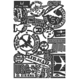 Sizzix - VAULT AIRMAIL 3D Textured Fades Embossing Folders - 4.5 x 6.5 in