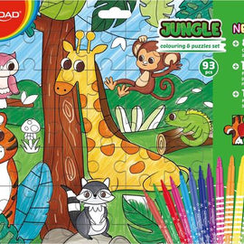 Keyroad - Jungle Couloring & Puzzles Set