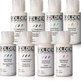 Golden - Fluid IRIDESCENT & INTERFERENCE Acrylics - 1 oz