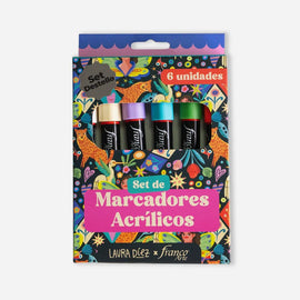 Franco - Set de Marcadores Acrilicos - 6 unidades