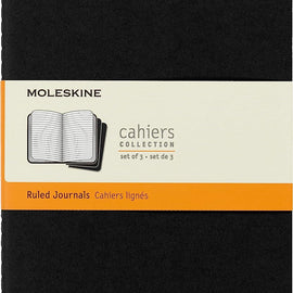 Moleskine - Cahiers Collection - Set 3 Ruled Journals - 5x8.25 in