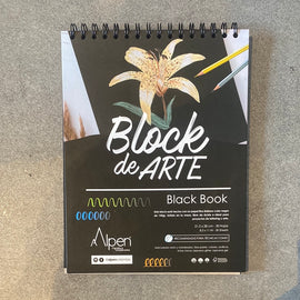 Alpen - Block De Arte - Black Book (30 hjs 8.5 x 11)