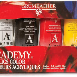 Academy Acrylic Introductory Set 90ml, 6 colors