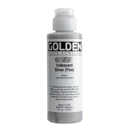 Golden - Fluid Acrylic - Iridescent Silver (Fine)