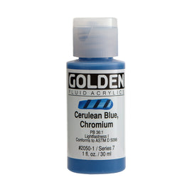 Golden - Fluid Acrylic - Cerulean Blue, Chromium