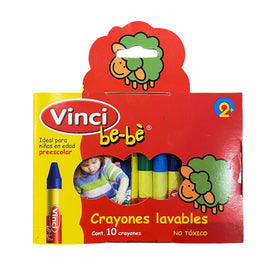 Vinci Be-bé Crayones Lavables 10 pcs