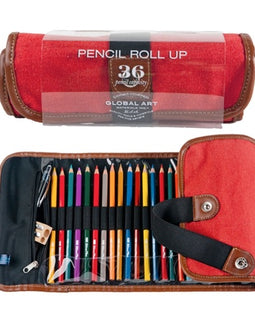 Global Art - Canvas Pencil Roll Up Cases