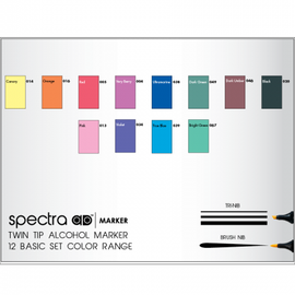 SPECTRA AD MARKER,12 PC SET