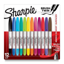 Sharpie Brush Twin Tip Assorted Colors Set